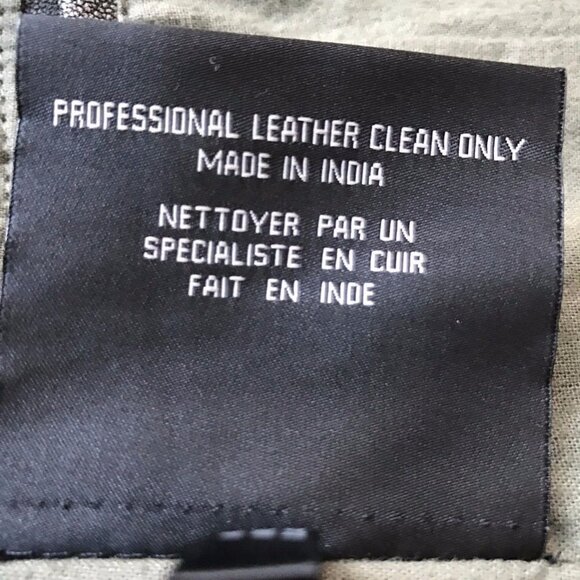 Womens Andrew Marc Leather Jacket Size XS Black Brown Moto Hoodie Biker Grunge - Picture 8 of 9